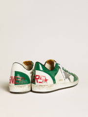 Men's Ball Star LAB in green and white leather with silver star