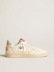 Men’s Ball Star in nappa with white star and Swarovski crystal heel tab