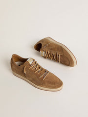 Men's Ball Star with perforated tobacco-colored suede upper and tone-on-tone star