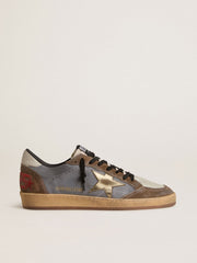 Men's Ball Star in nubuck and suede with gold metallic star