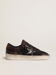 Men's Stardan in brown suede and black mesh with white leather star and nappa leather inserts