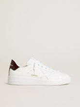 Men’s Purestar with white leather star and burgundy croc-print leather heel tab