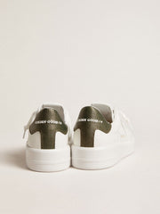 Men's Purestar with white leather star and dark green heel tab