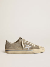 Men's V-Star in dove-gray suede with silver metallic leather star