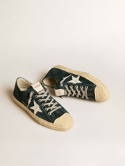 Men's V-Star in forest-green suede with white leather star