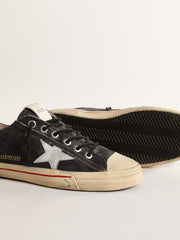 V-Star in blue leather with silver metallic leather star