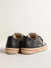 V-Star in blue leather with silver metallic leather star