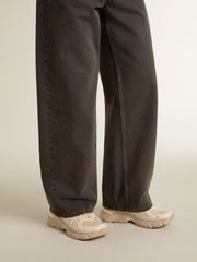 Men’s Lightstar in dove-gray leather and mesh with beige TPU star