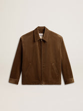 Men's olive-green corduroy jacket