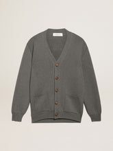 Men's grey cotton cardigan with buttons Golden Goose