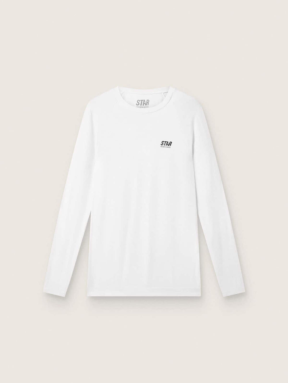 Men's white long-sleeve sports top