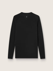 Men's black long-sleeve sports top