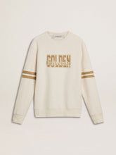 Men's white cotton sweatshirt with front print