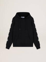 Black Alighiero Star Collection sweatshirt with contrasting white stars