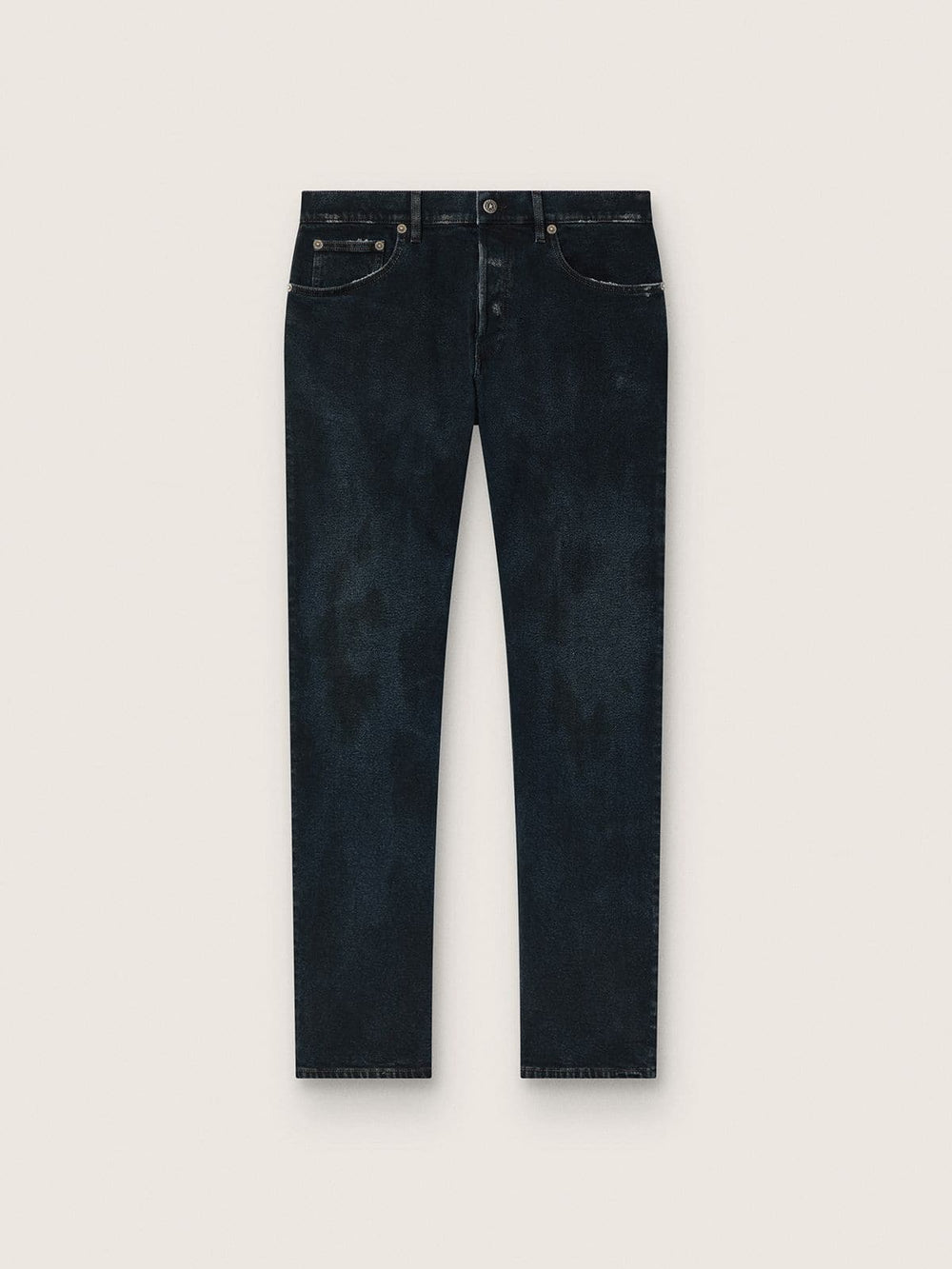 Men’s slim-fit jeans in dark indigo stretch denim