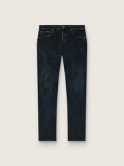 Men’s slim-fit jeans in dark indigo stretch denim