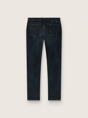 Men’s slim-fit jeans in dark indigo stretch denim