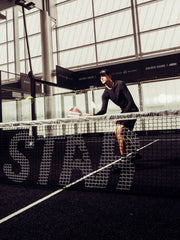 Men's black double-layer sports shorts