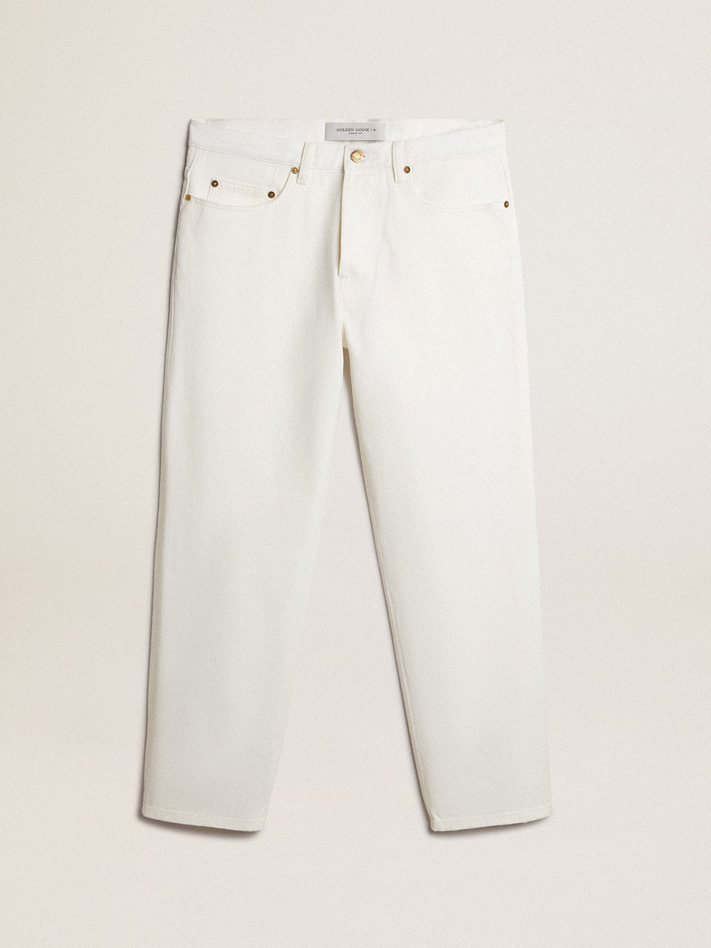 Men's white denim pants