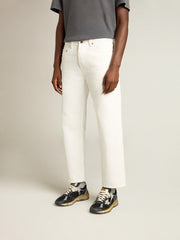 Men's white denim pants