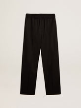 Men’s joggers in black wool