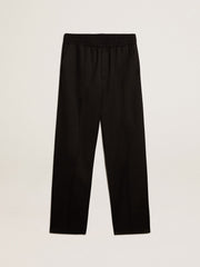 Men’s joggers in black wool