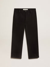 Men's black cotton chinos