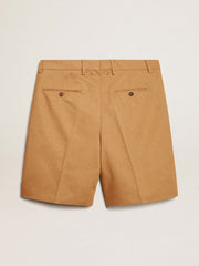 Men's Bermuda shorts in beige cotton