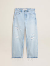 Men’s pants in lived-in effect denim