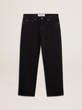 Men's black one-wash jeans