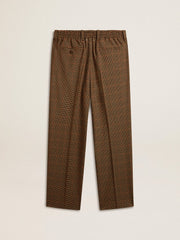 Men's pants in three-colored houndstooth