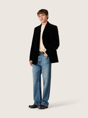 Men's T-shirt in cotton jersey with white and beige patchwork effect