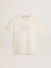 Men's vintage-look white T-shirt with front print