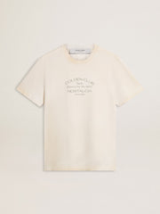 Men's vintage-look white T-shirt with front print