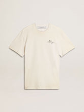 Men's T-shirt with print on the chest and on the back with a lived-in effect