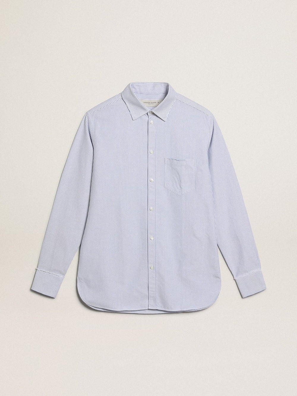 Men's shirt with narrow stripes