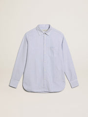 Men's shirt with narrow stripes