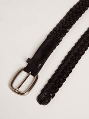 Men's black leather belt Golden Goose