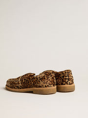 Men's Jerry loafers in leopard-print pony skin