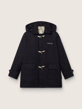 Boys’ dark blue hooded duffle coat