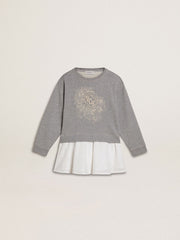 Girls’ gray and white mini dress