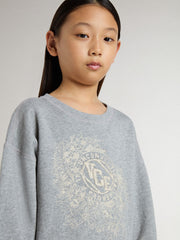 Girls’ gray and white mini dress