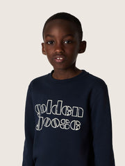 Journey boys’ sweatshirt in blue cotton blend with a contrasting logo