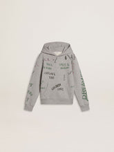 Kids’ gray sweatshirt with multicolor printed lettering