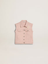 Girls' pink denim vest