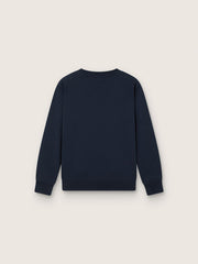Journey crew neck sweatshirt for boys in navy blue cotton with mascot print