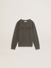 Kids’ gray sweatshirt with raised logo