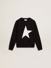 Boys’ black sweatshirt with white maxi star on the front