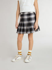 Girls' cotton pleated skirt