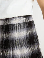 Girls' cotton pleated skirt